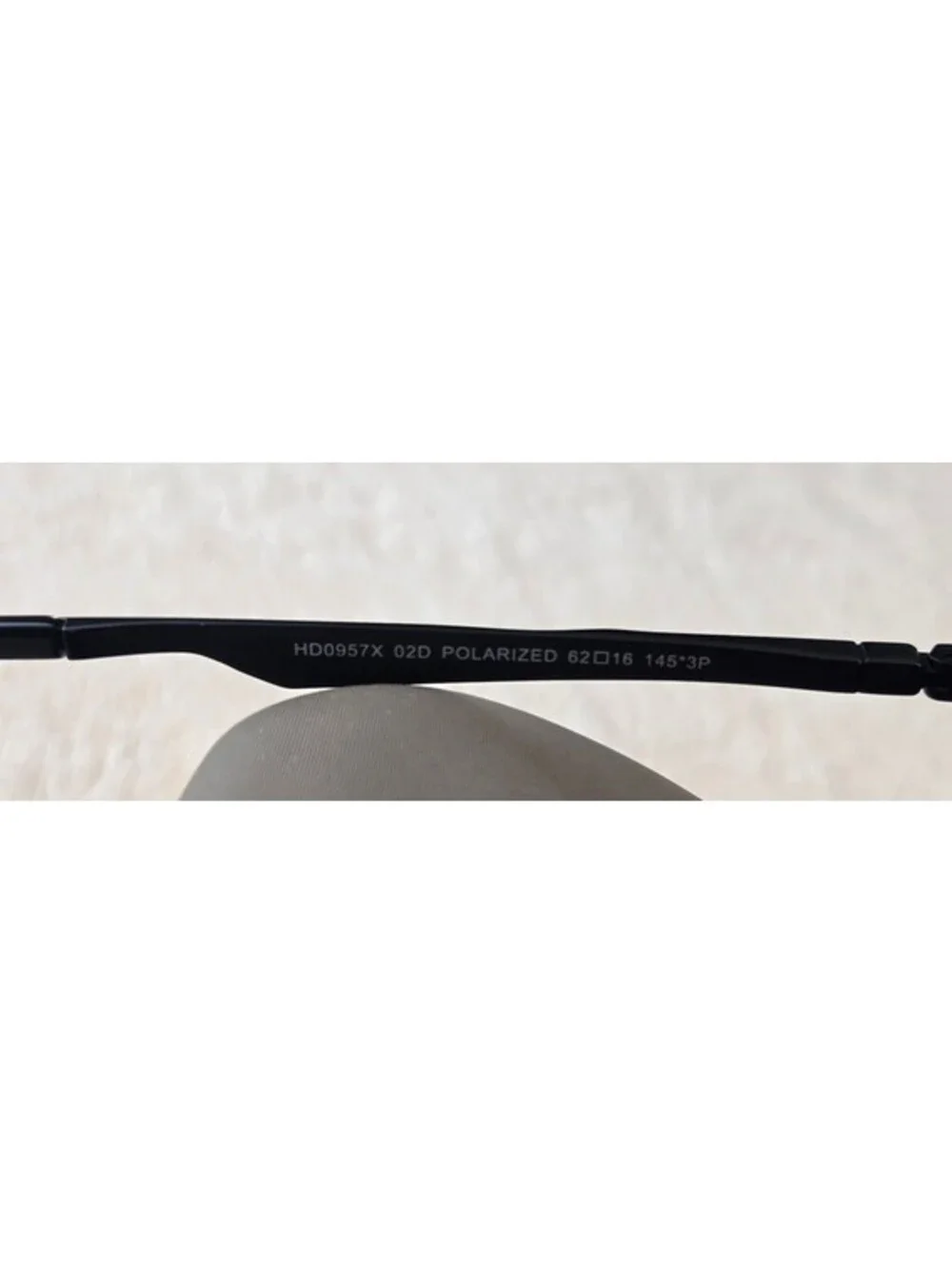 NEW Harley-Davidson HD957X 02D POLARIZED Sunglasses, Black/Smoke, Size 62-16-145